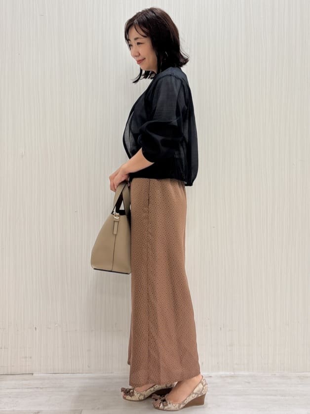 yuさんの「COUP DE CHANCE｜【手洗い可／日本製】小紋柄ワイドパンツ」を使ったコーディネート
