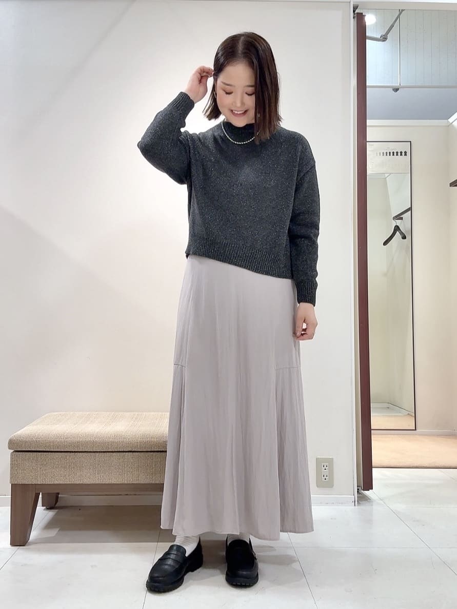 YUIさんの「UNTITLED｜【セットアップ可/ゆったり】ウール混ラメニット」を使ったコーディネート
