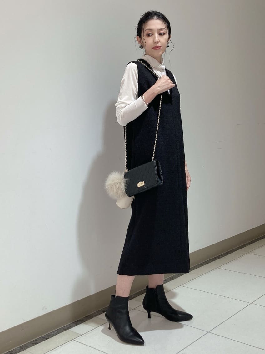 環さんの「UNTITLED｜【洗える/細見え】ツイード ジャンパースカート」を使ったコーディネート