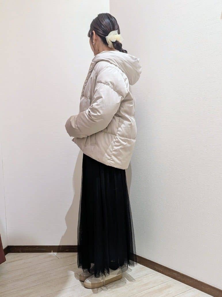 asa.さんの「SHOO･LA･RUE｜【撥水/洗える】ショートフーディーダウン」を使ったコーディネート