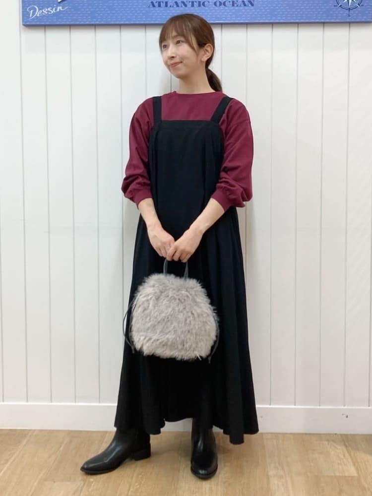 yoshiさんの「Dessin｜【360度可愛い・洗える】バックヘンリーカットソー」を使ったコーディネート