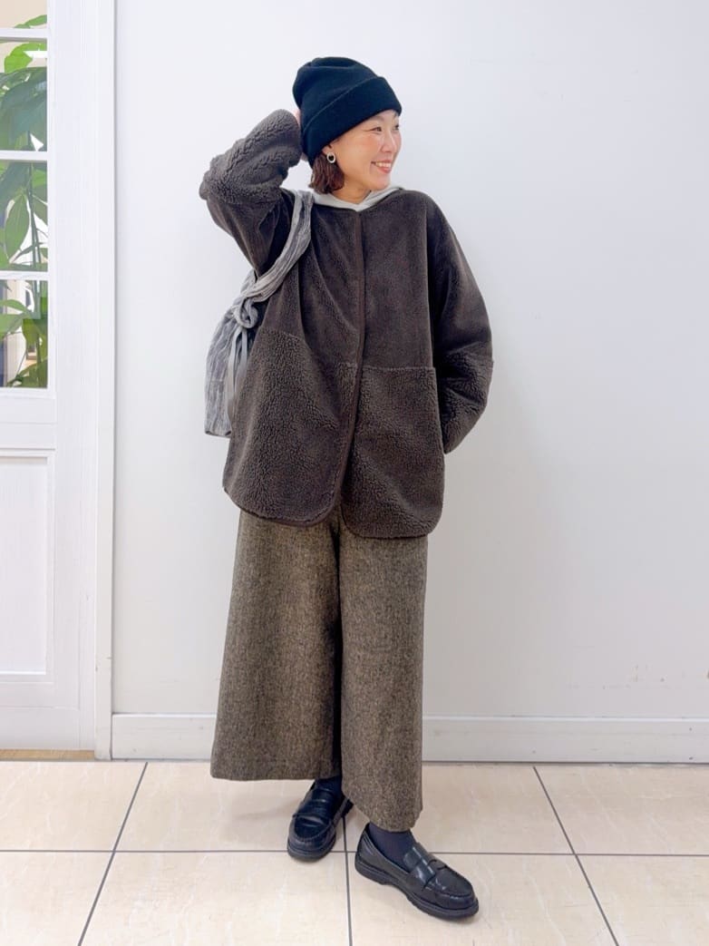 Osawaさんの「Dessin｜【2WAY】フェイクムートンコート」を使ったコーディネート