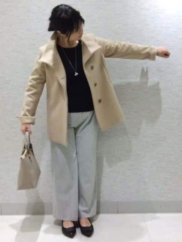 sakoさんの「Reflect｜【選べる8色／スカートにもパンツにも◎】ウール混ボートネックニット」を使ったコーディネート