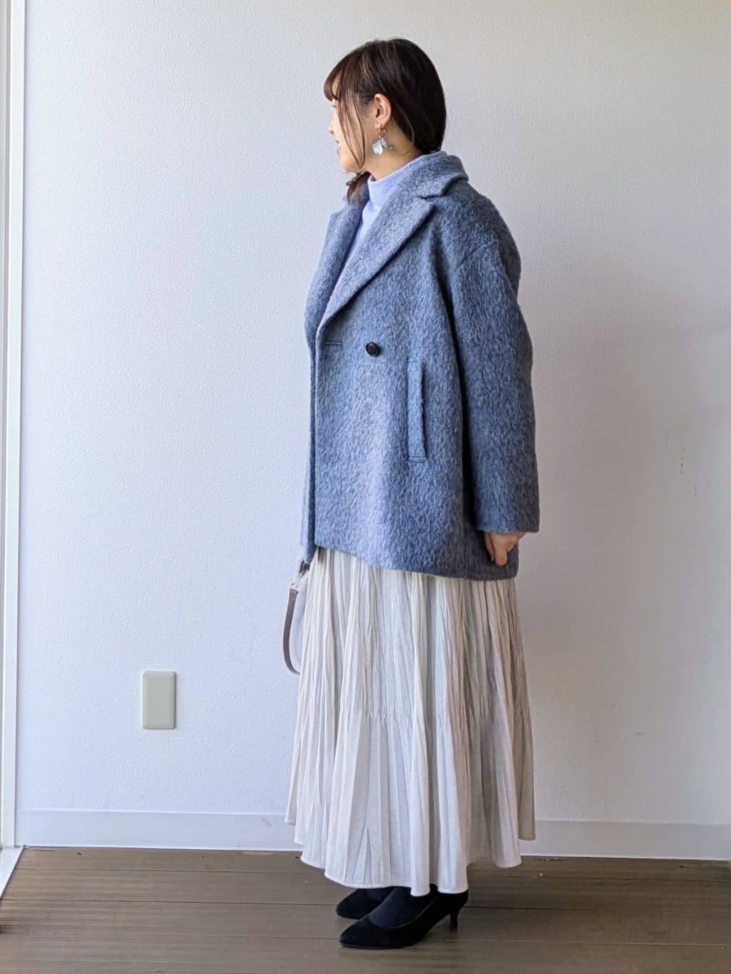 なみきさんの「UNTITLED｜【洗える】スポンディッシュ ボトルネックニット」を使ったコーディネート