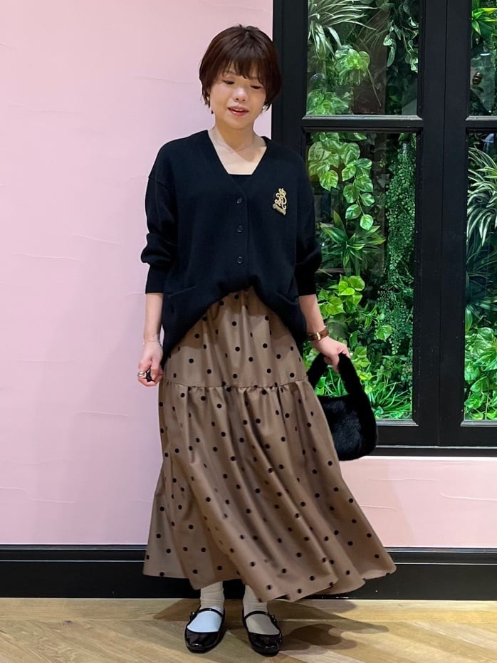 ogataさんの「DRESSTERIOR｜レタードニットカーディガン」を使ったコーディネート
