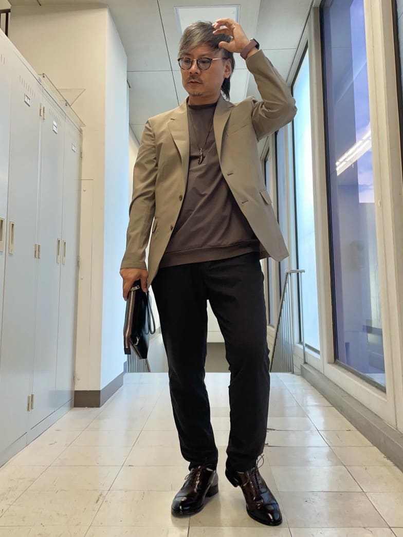MAKOTO AIさんの「TAKEO KIKUCHI｜【COOL CITY WEAR】アーバンクール ジャケット /接触冷感・吸水速乾」を使ったコーディネート