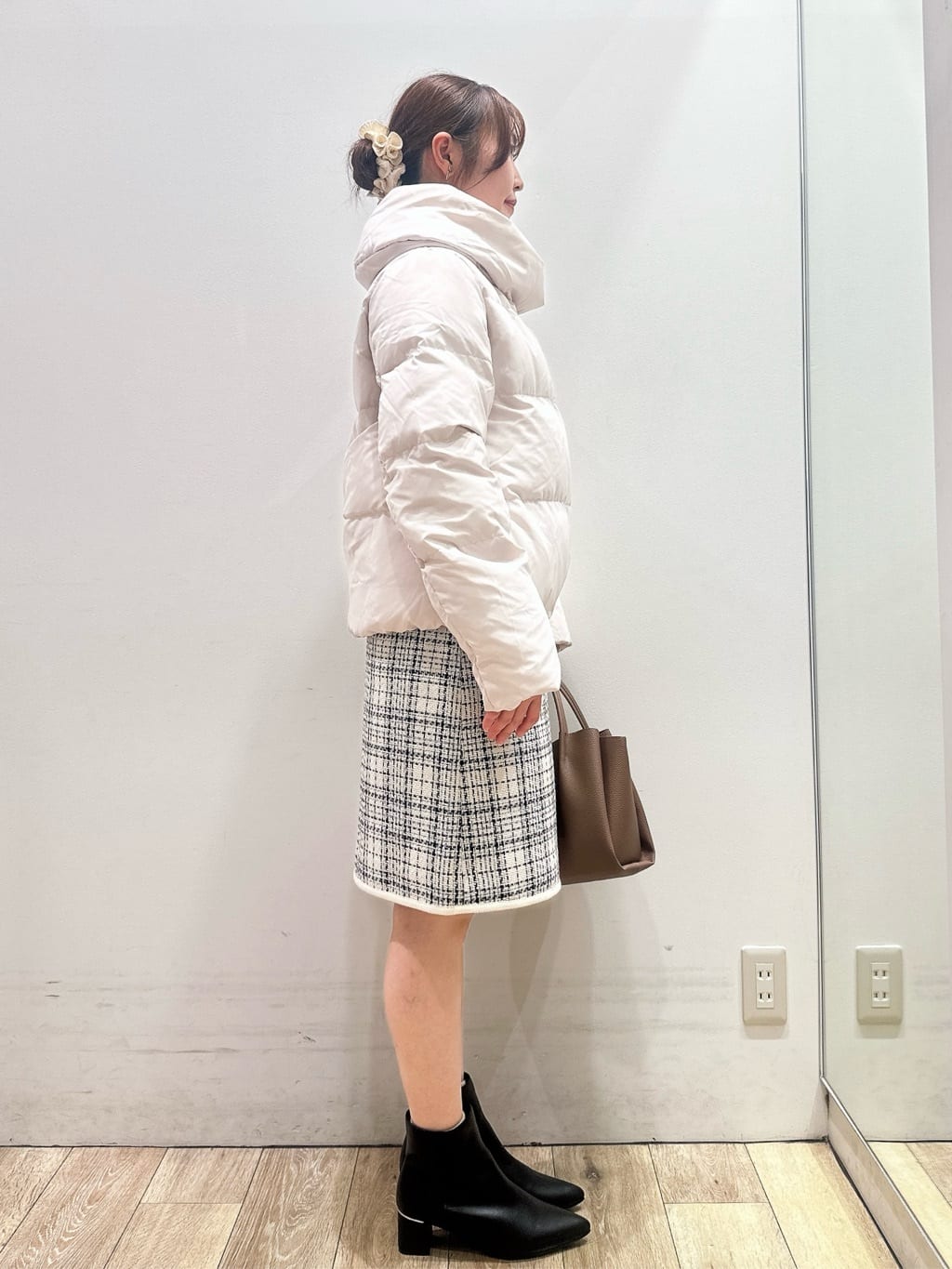 MOMOさんの「index｜KAWADAダウンショートコート【撥水／洗濯機OK／静電気防止裏地】《XS～LL》」を使ったコーディネート