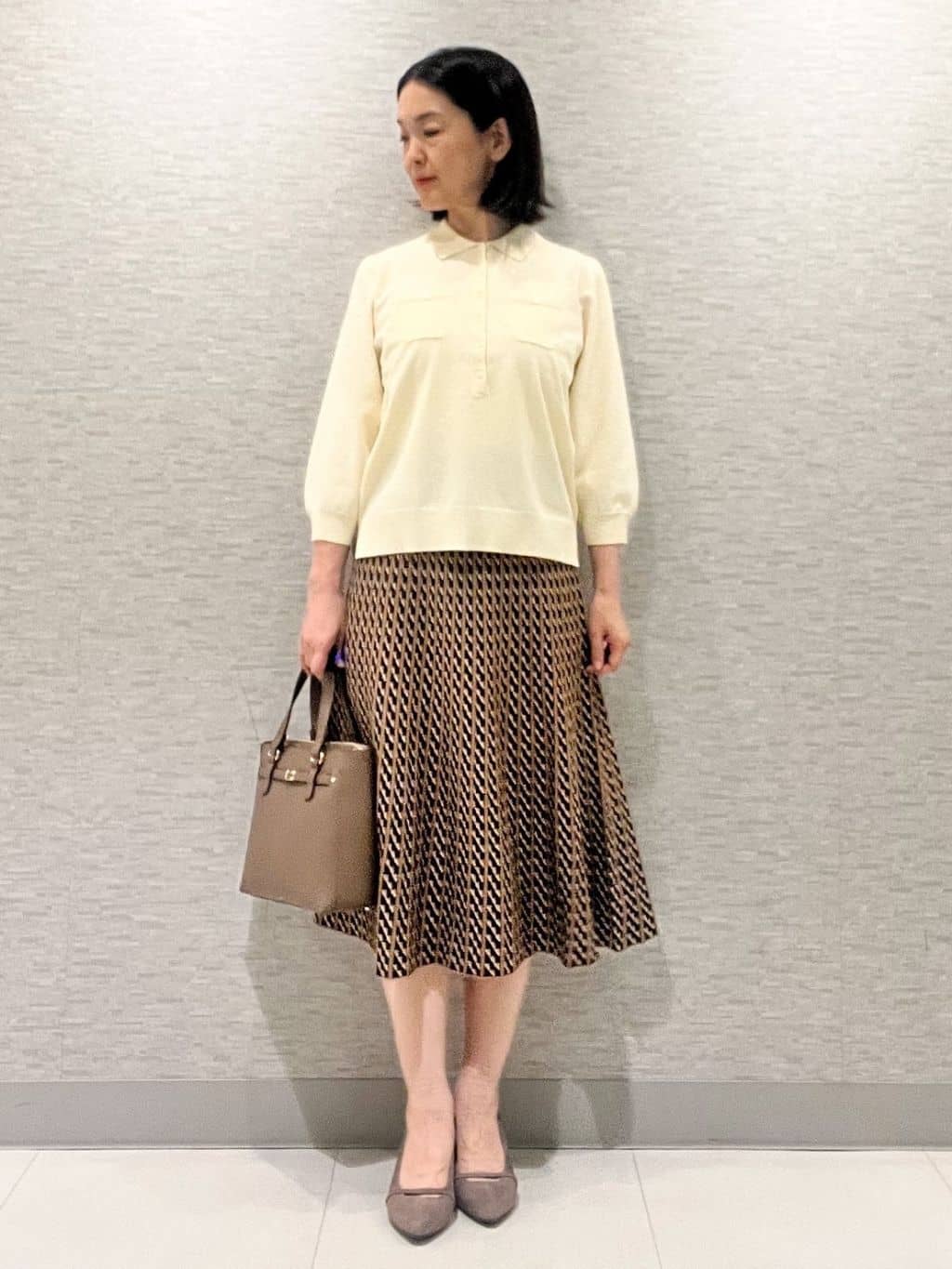 marikoさんの「Reflect｜【透けにくい◎】衿付き七分袖ニット」を使ったコーディネート