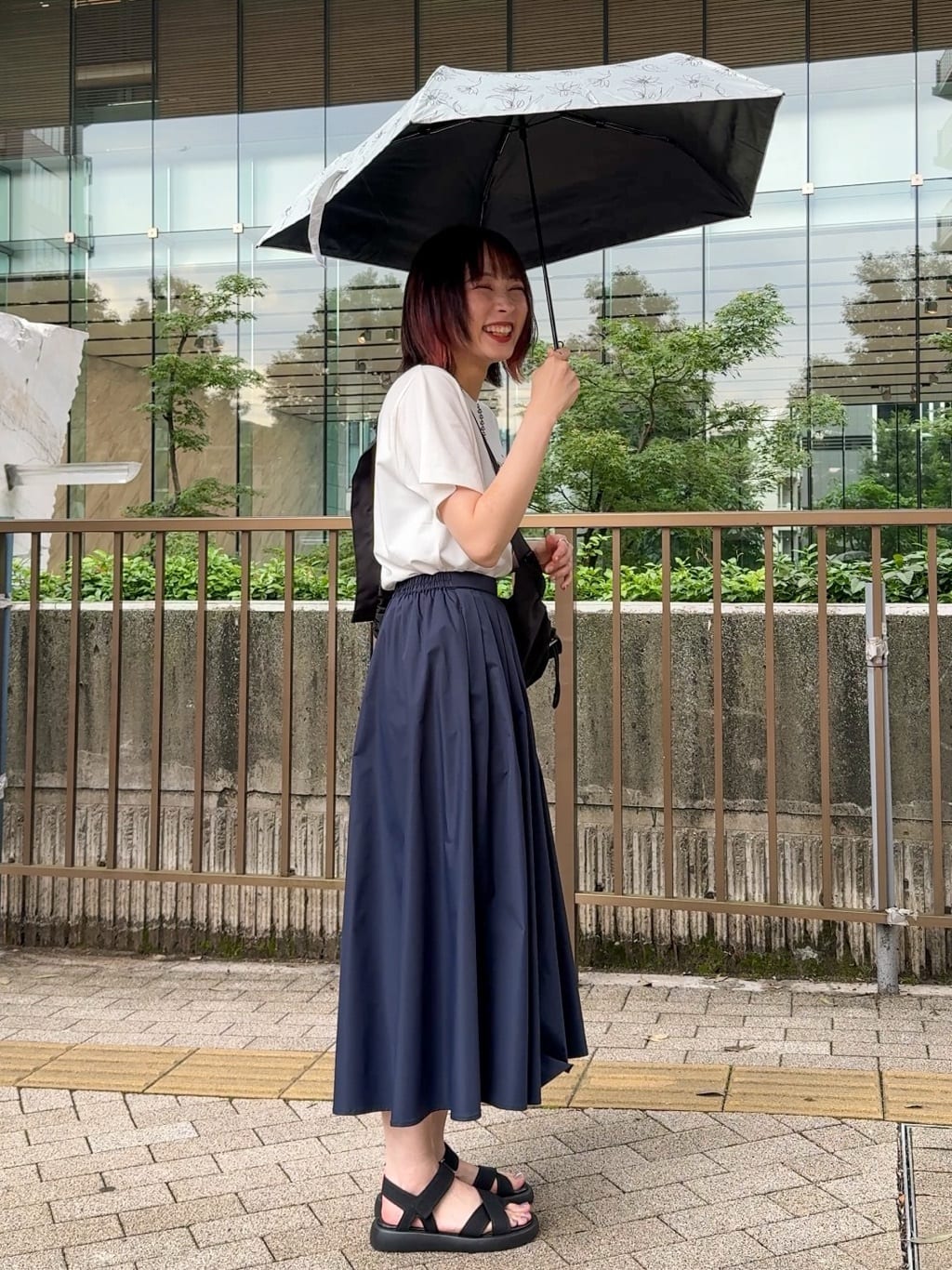 𝐜𝐡𝐢𝐤𝐚さんの「SHOO･LA･RUE｜【S-LL/ひんやり/UV】選べる6柄でそれぞれ欲しくなる プリントTシャツ」を使ったコーディネート