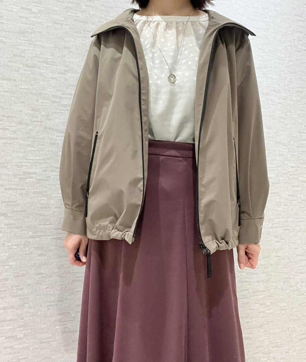 marikoさんの「Reflect｜【ライトアウター／キレイ見え／気軽な羽織に◎】スポーティライトアウター」を使ったコーディネート