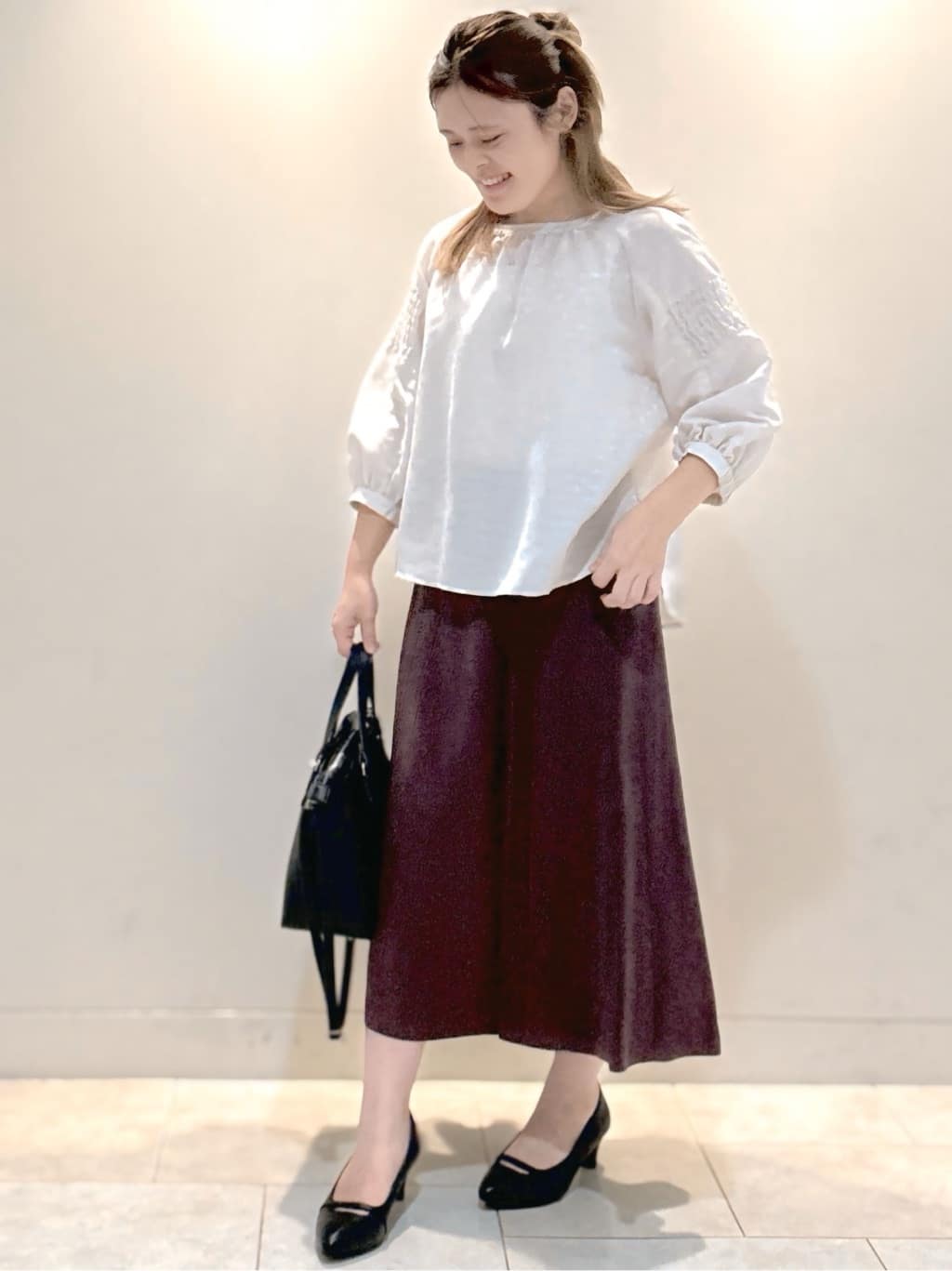 S&auml;K&iuml;さんの「Reflect｜【一枚で着映える◎】レオパード風ジャカードブラウス」を使ったコーディネート