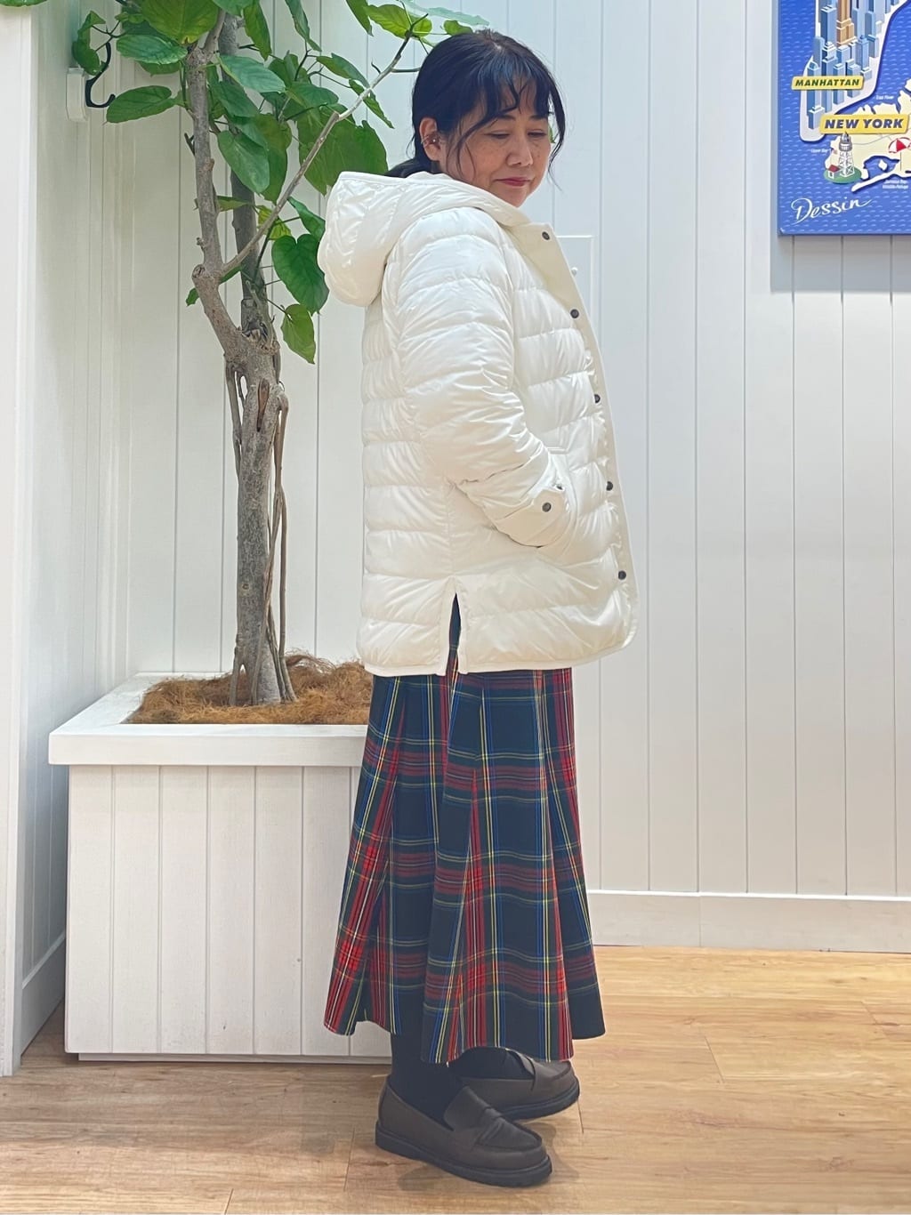 msatoさんの「Dessin｜【撥水・2WAY】ミュラーダウンコートミドル丈」を使ったコーディネート