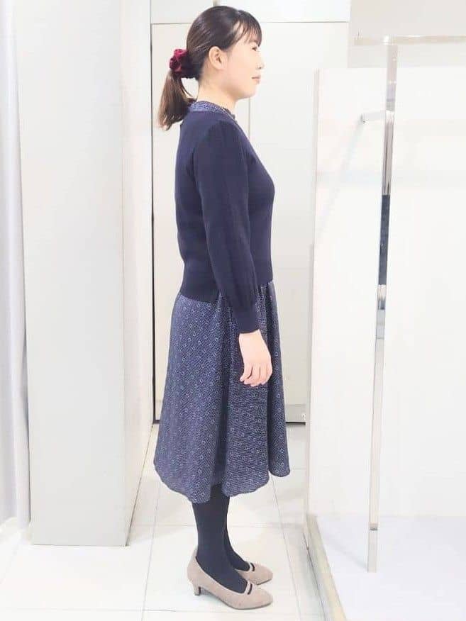 AZUSAさんの「Reflect｜【選べる8色／スカートにもパンツにも◎】ウール混ボートネックニット」を使ったコーディネート