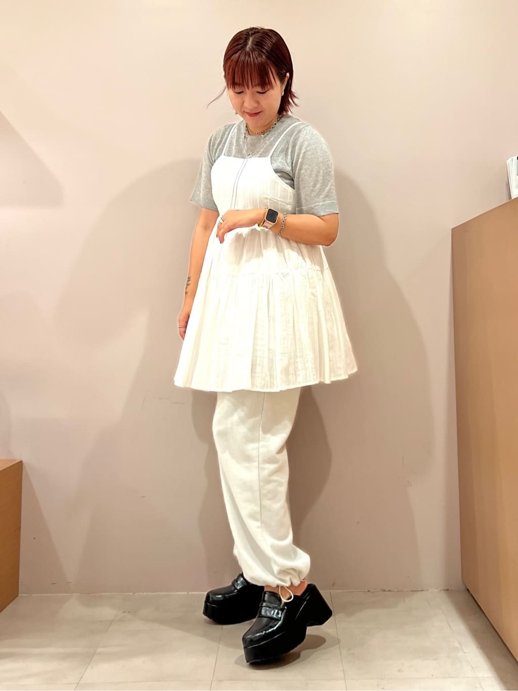 TAKAさんの「ESPERANZA｜厚底サボローファー」を使ったコーディネート