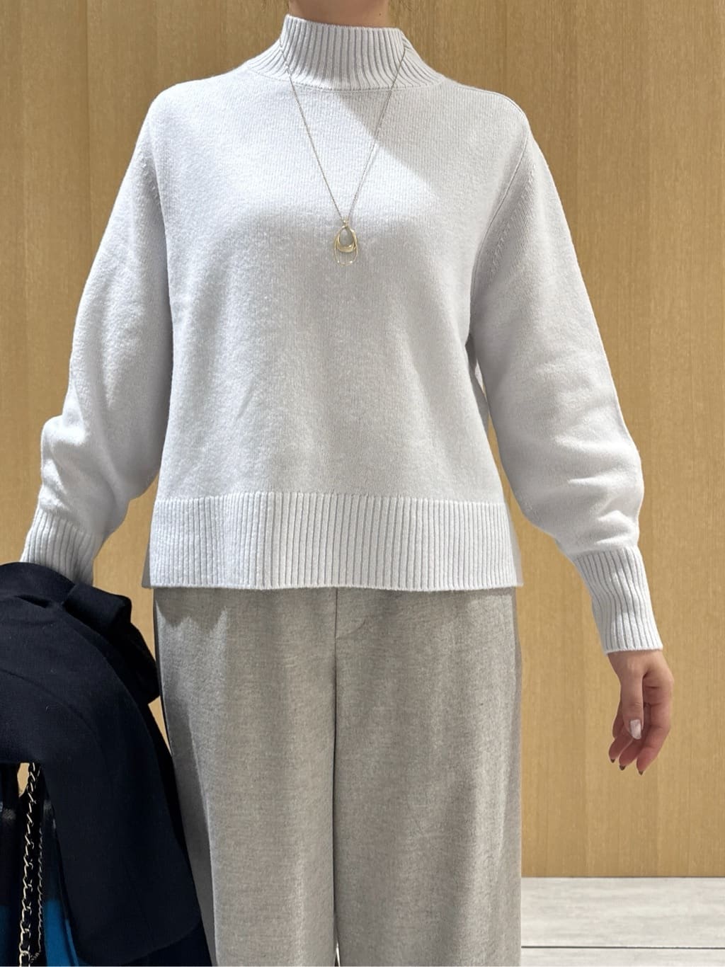nanaさんの「UNTITLED｜【8色展開/洗える】ウールカシミヤ ハイネックニット」を使ったコーディネート