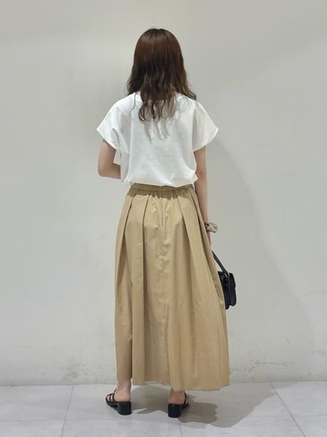 kyokaさんの「UNTITLED｜【はっ水/ナイロン/後ろウエストゴム】タスランフレアスカート」を使ったコーディネート