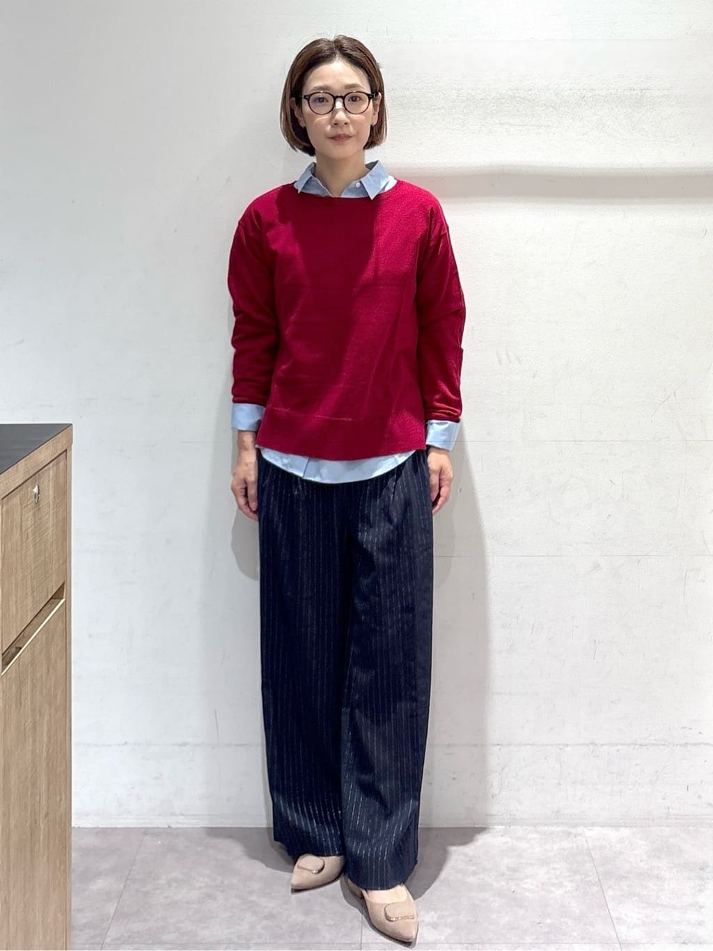 たけねぇさんの「OPAQUE.CLIP｜ポケット刺繍レギュラーカラーシャツ【洗濯機OK】」を使ったコーディネート