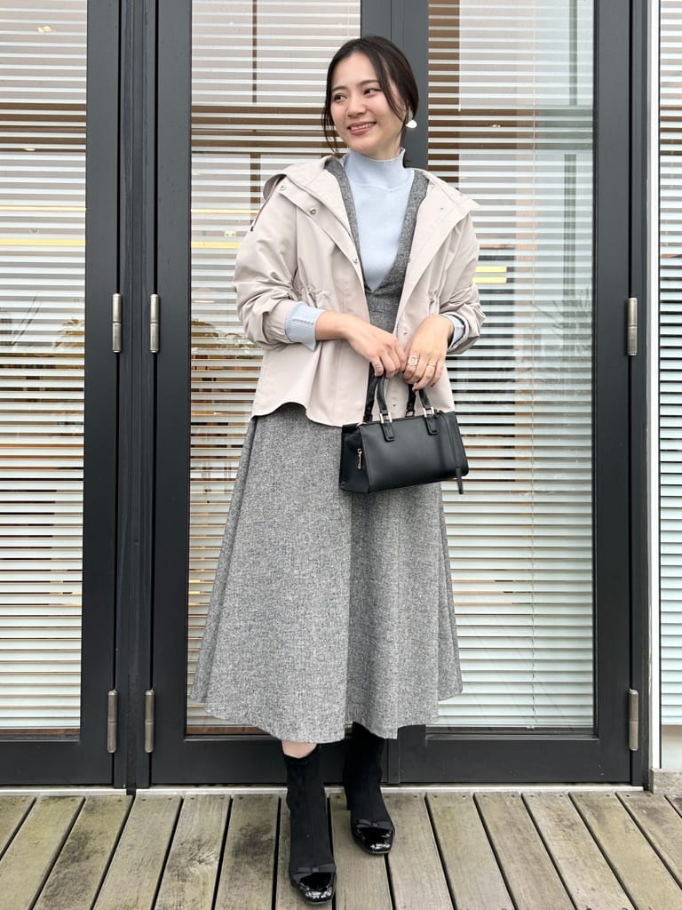 shinoさんの「Couture brooch｜【多機能・フェミニン】パール調リブニット」を使ったコーディネート