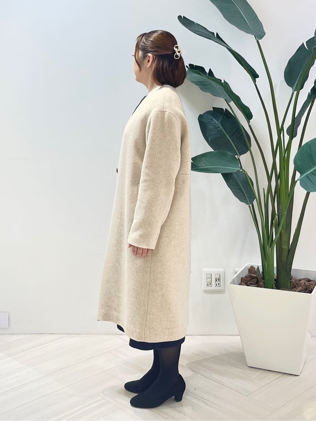 Tomoさんの「UNTITLED｜【軽量／ウール混】ライトフォルム ロングコート」を使ったコーディネート
