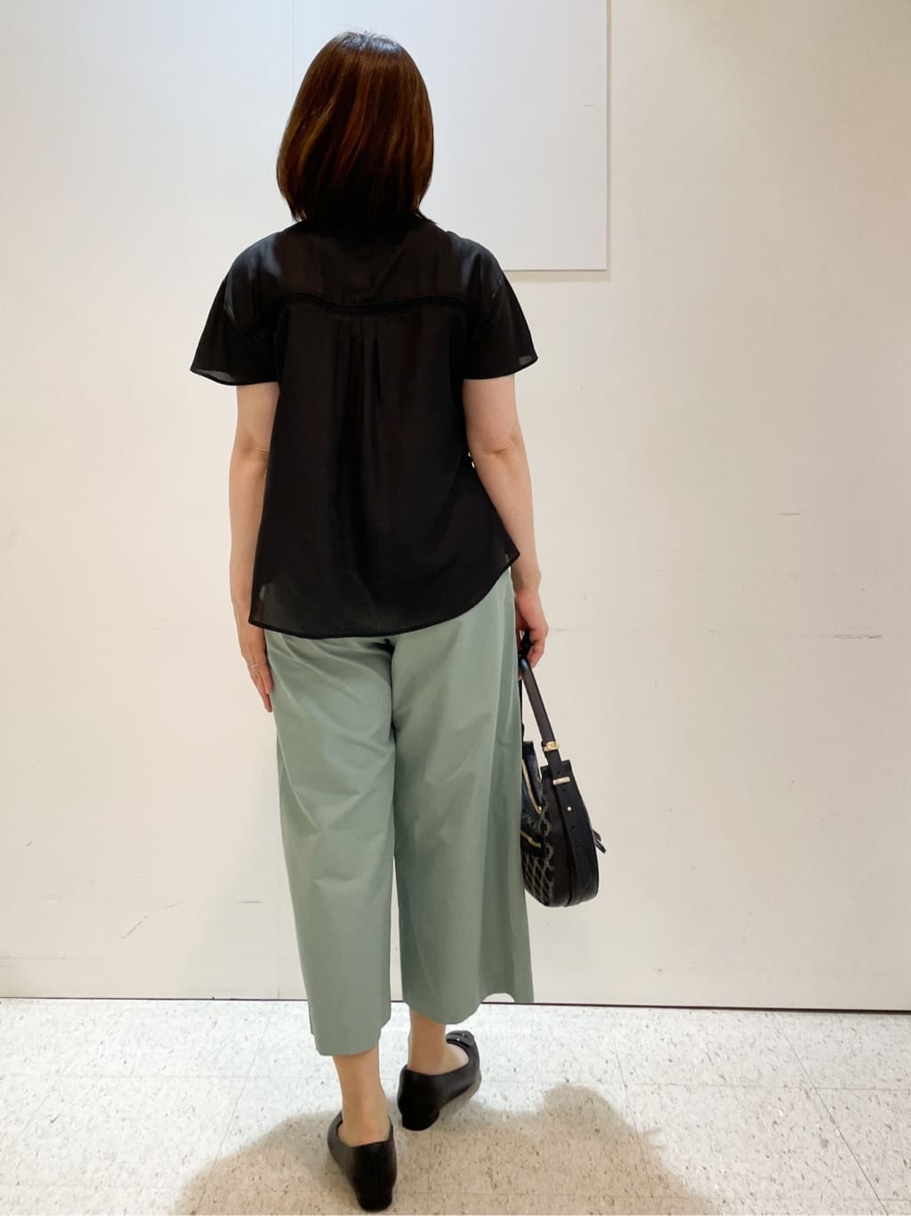 めいさんの「Reflect｜【お腹・腰周りすっきり見え◎】ストレッチワイドクロップドパンツ」を使ったコーディネート