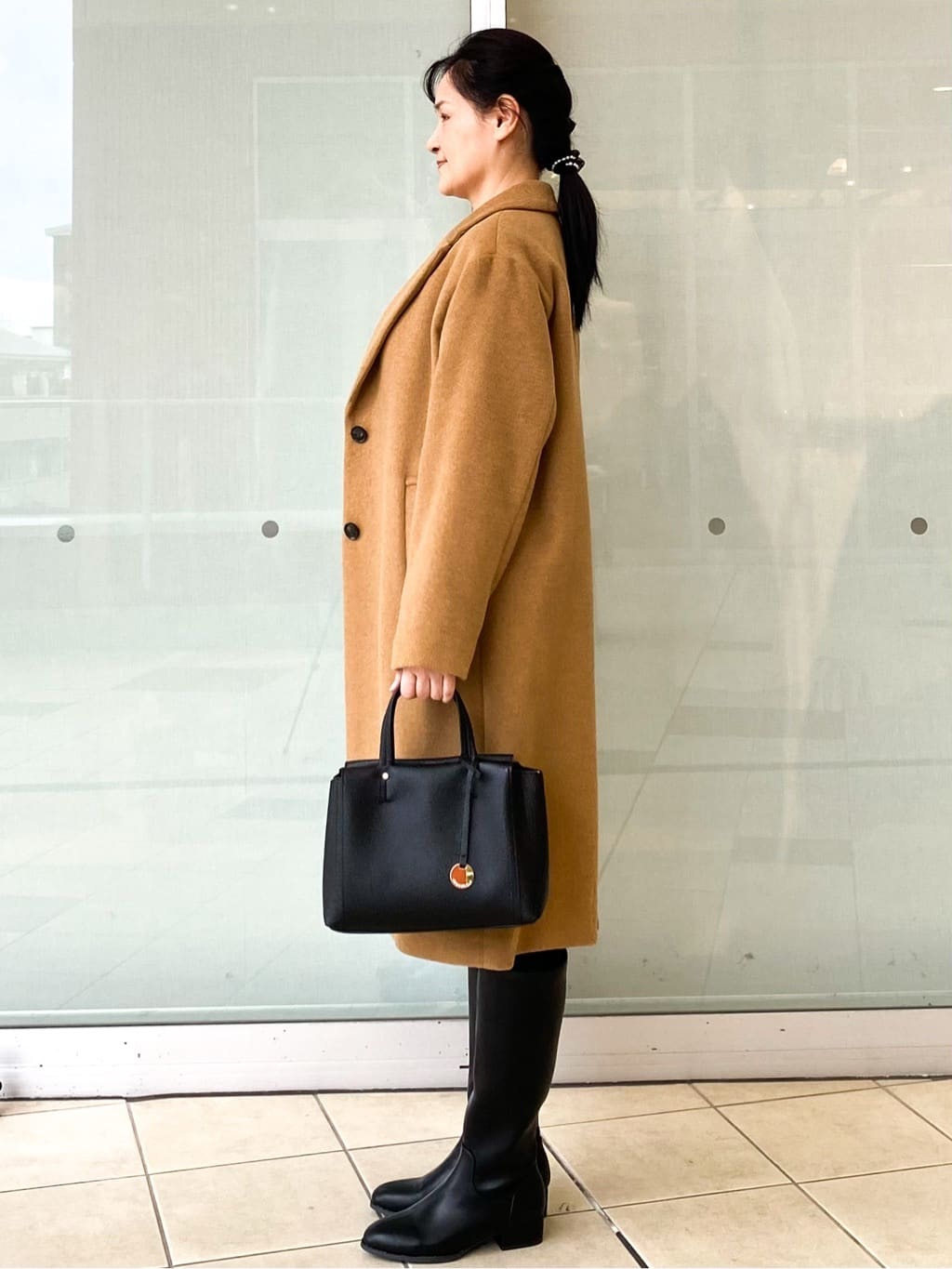 Jeanさんの「OPAQUE.CLIP｜カシミヤブレンドウールチェスターコート」を使ったコーディネート