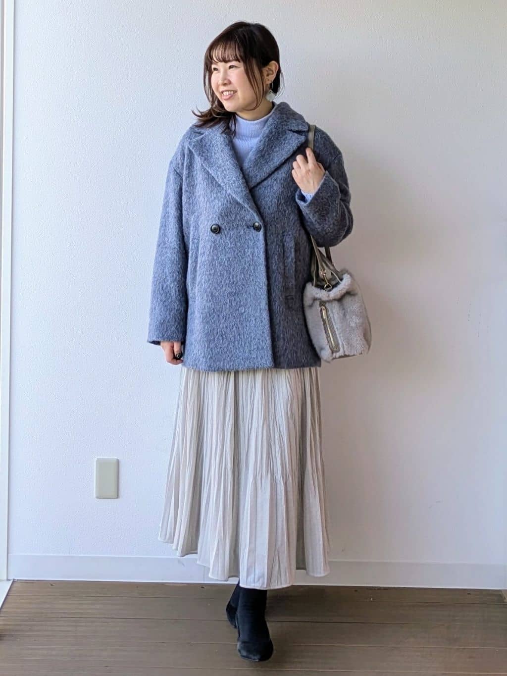 なみきさんの「UNTITLED｜【洗える】スポンディッシュ ボトルネックニット」を使ったコーディネート
