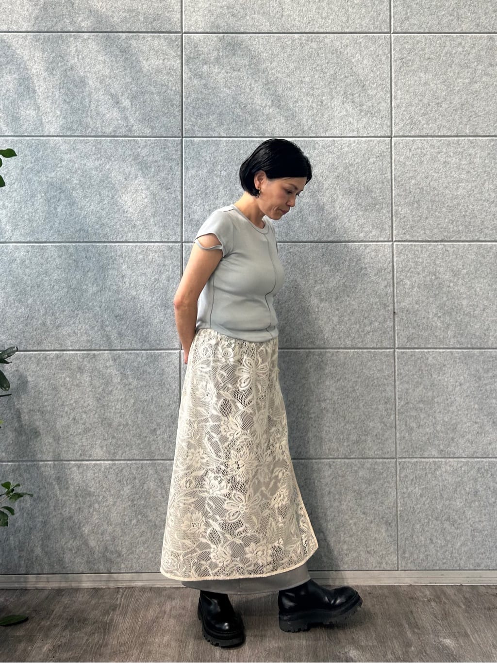 yukoさんの「CODE A｜compact edge tee」を使ったコーディネート