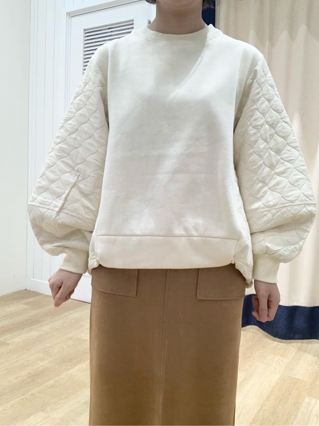 IMARIさんの「Dessin｜【セットアップ可・洗える】マシュマロスウェードスカート」を使ったコーディネート