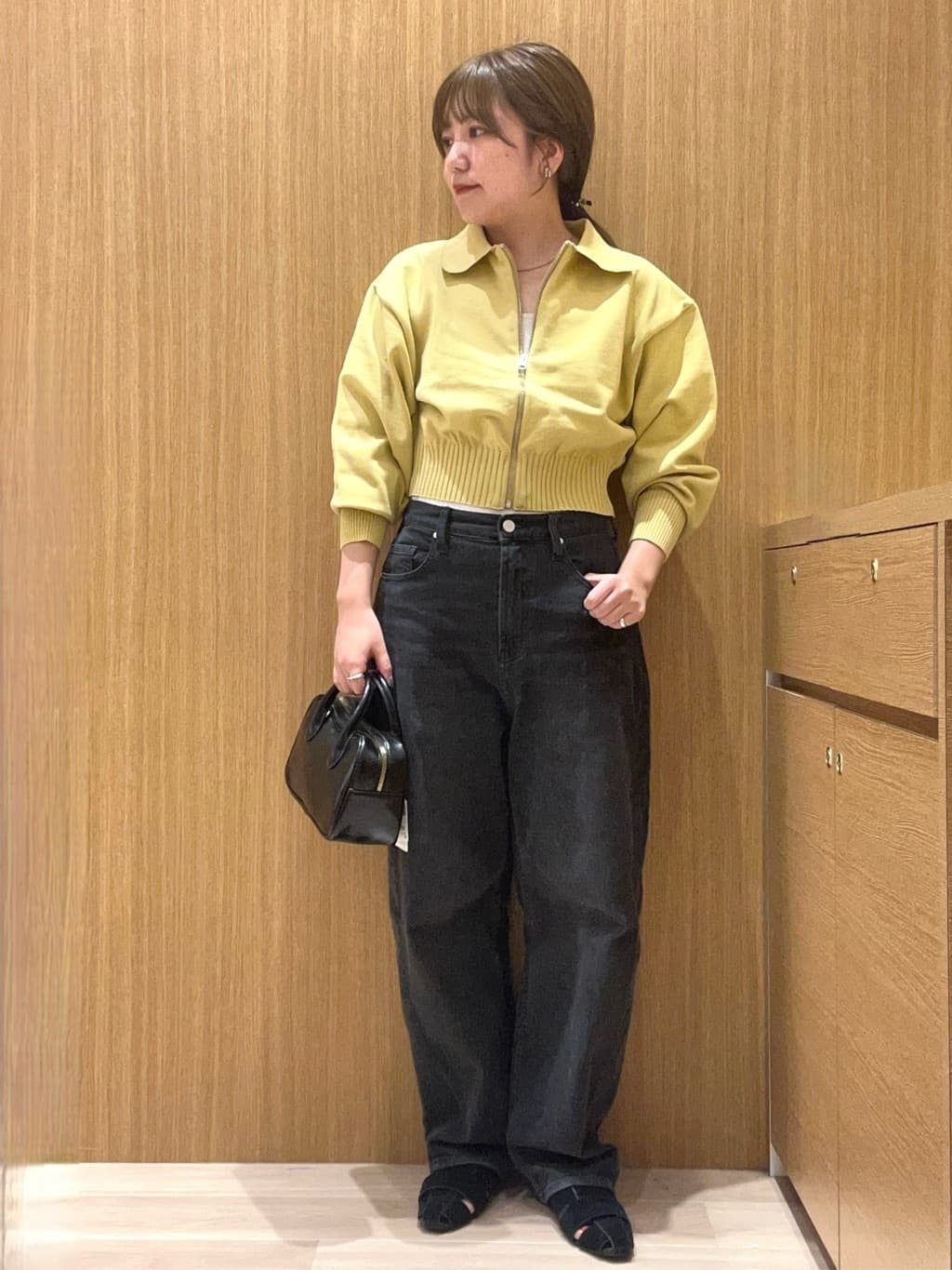 mizukiさんの「OPAQUE.CLIP｜襟付きZIPアップニットカーディガン【洗濯機洗い可／抗ピル】」を使ったコーディネート