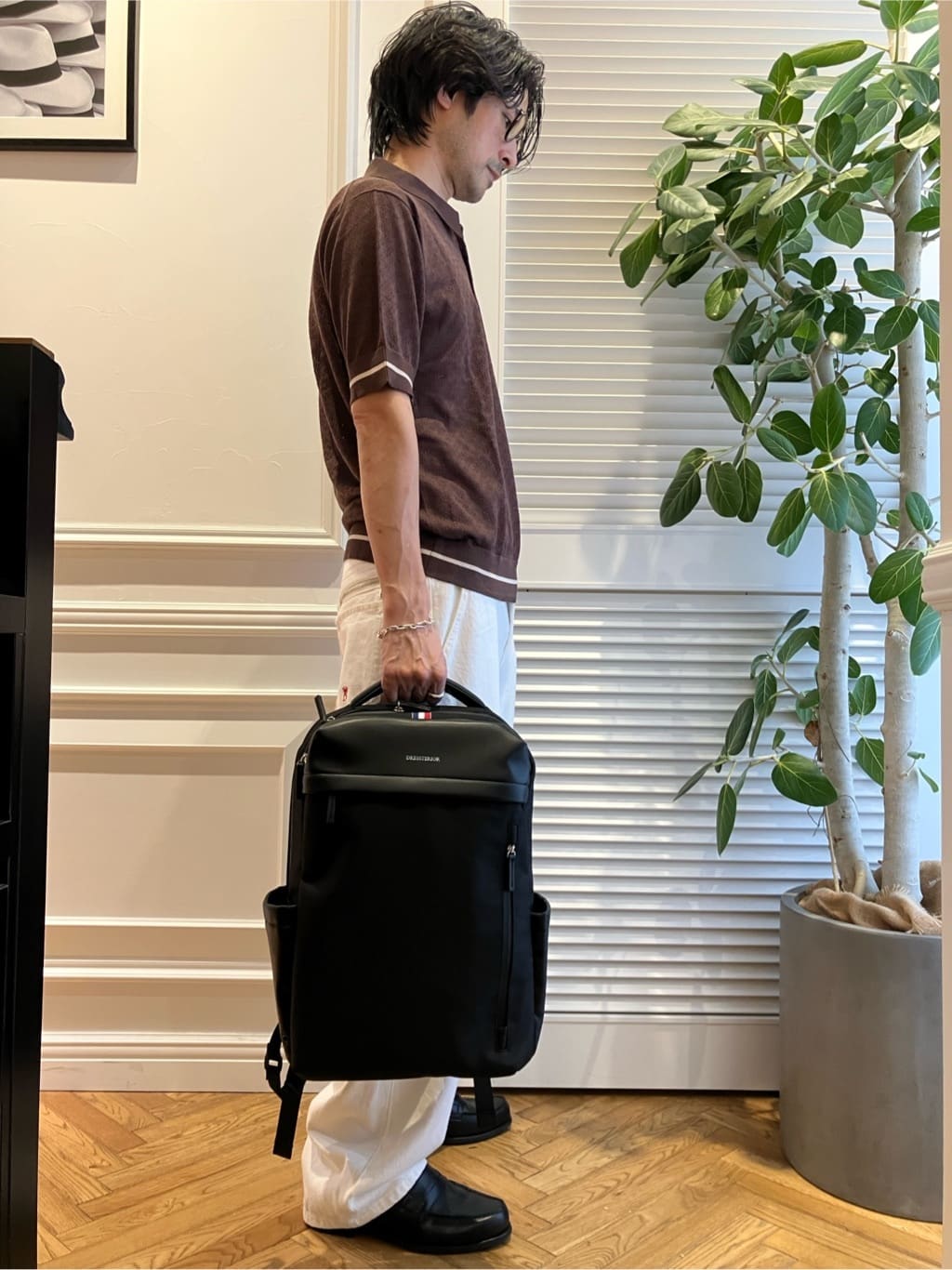 junyaさんの「DRESSTERIOR｜レースジャカード ニットポロ」を使ったコーディネート