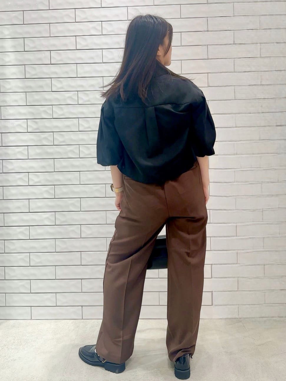 Minさんの「OPAQUE.CLIP｜バルーンスリーブシャツ【洗濯機洗い可】」を使ったコーディネート