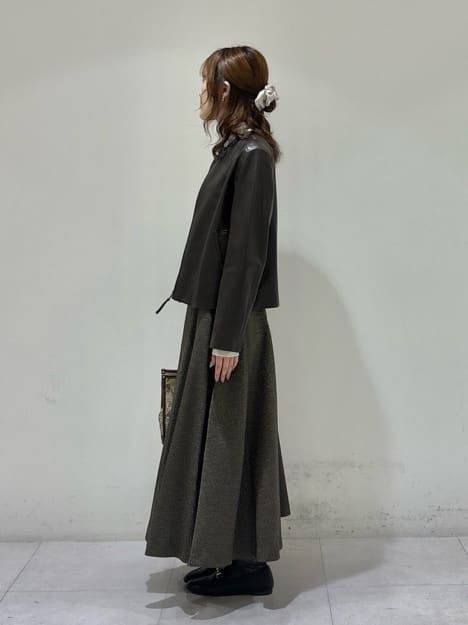 kyokaさんの「UNTITLED｜【着丈短め/柔らかな質感】ラムレザージャケット」を使ったコーディネート