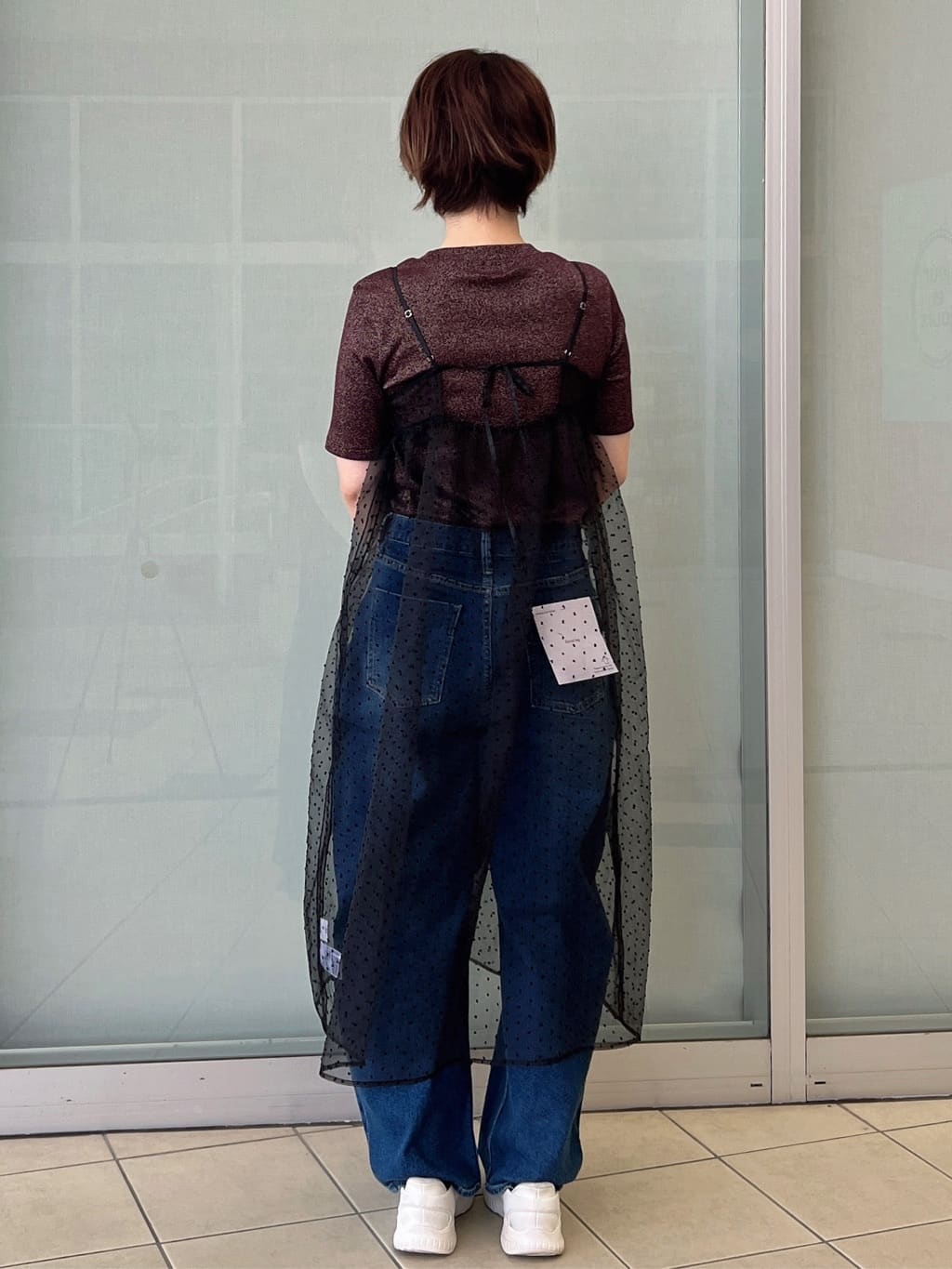 yo-koさんの「OPAQUE.CLIP｜シアードットレイヤードキャミワンピース【洗濯機洗い可】」を使ったコーディネート