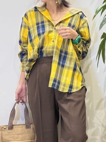 misakiさんの「SHOO･LA･RUE｜【洗濯機可/S-LL】程よい抜け感 大人のチェックシャツ」を使ったコーディネート