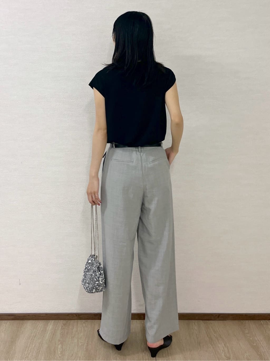 sachikoさんの「OPAQUE.CLIP｜ロゴフレンチスリーブニット【洗濯機洗い可／UV／接触冷感／抗ピル】」を使ったコーディネート
