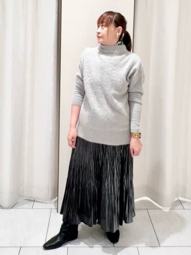 ʏᴜᴋɪᴋᴏさんの「UNTITLED｜【大人な品格/ふわふわニット】フォックスカシミヤ コクーンニット」を使ったコーディネート