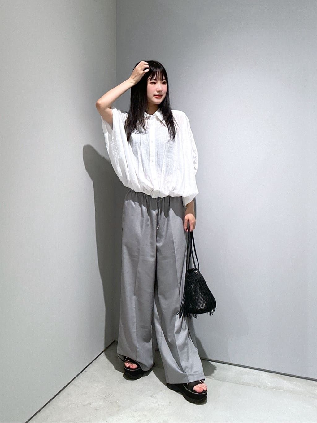 Renoさんの「INDIVI｜バルーンフォルムブラウス」を使ったコーディネート