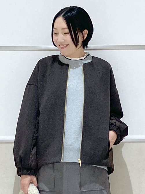 eriko さんの「Dessin｜ダンボールジップブルゾン」を使ったコーディネート