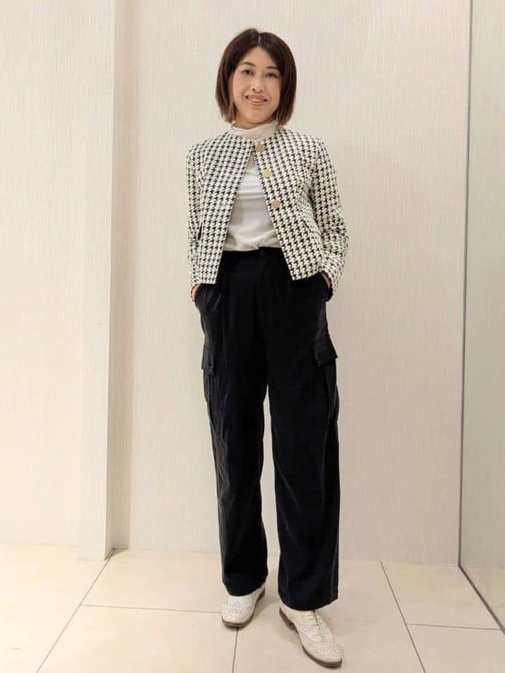 u-macoさんの「UNTITLED｜【セットアップ可能】クラシックチドリ ジャケット」を使ったコーディネート