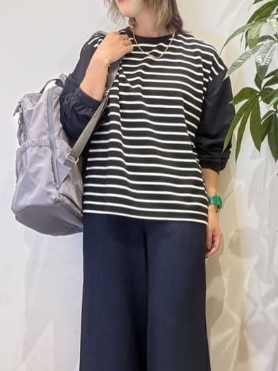 misakiさんの「SHOO･LA･RUE｜【S-LL】インせず決まる 背中タック入り パフ袖トップス」を使ったコーディネート