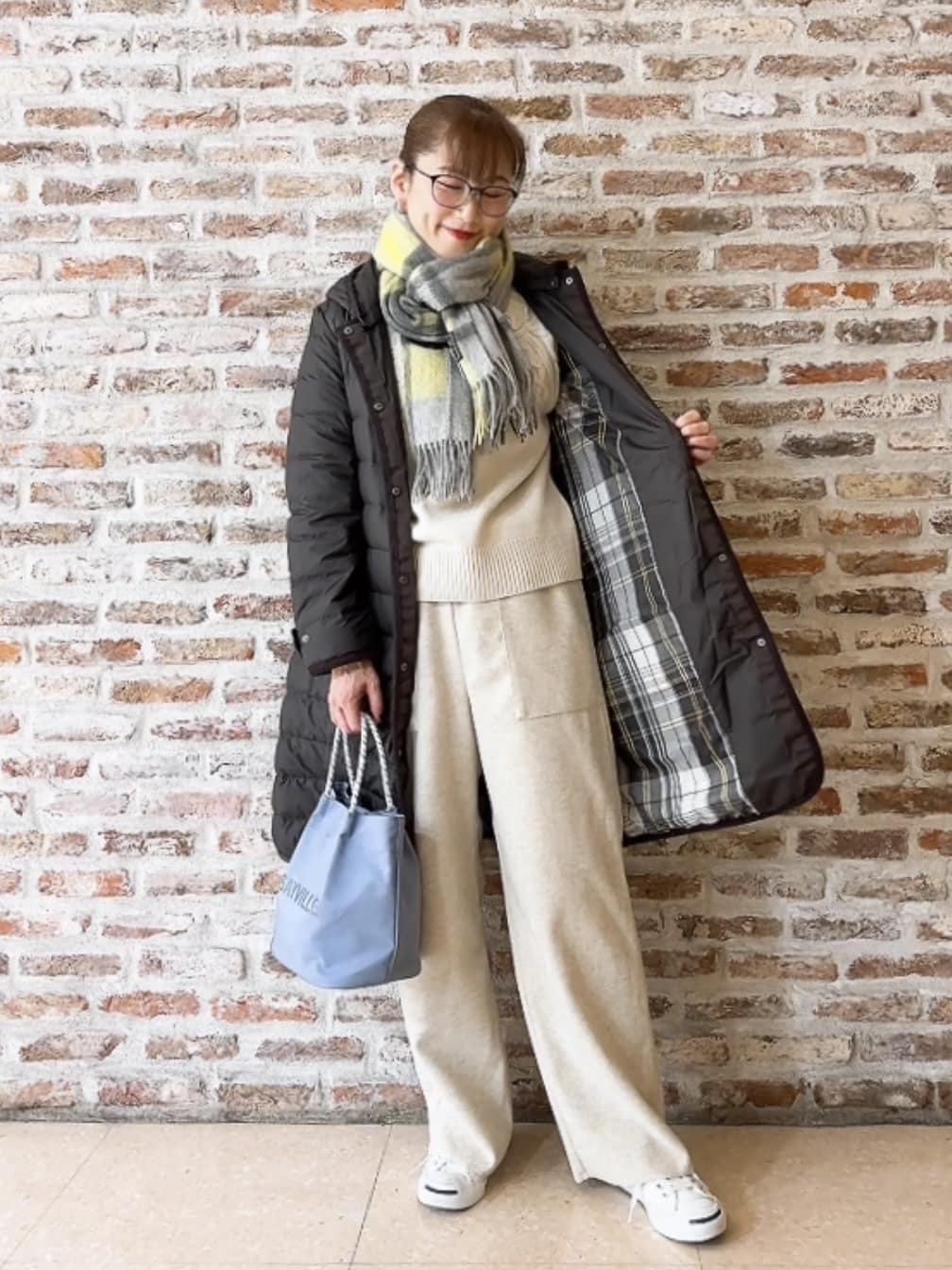 Yasucoさんの「Dessin｜【撥水・2WAY】ミュラーダウンコートロング丈」を使ったコーディネート