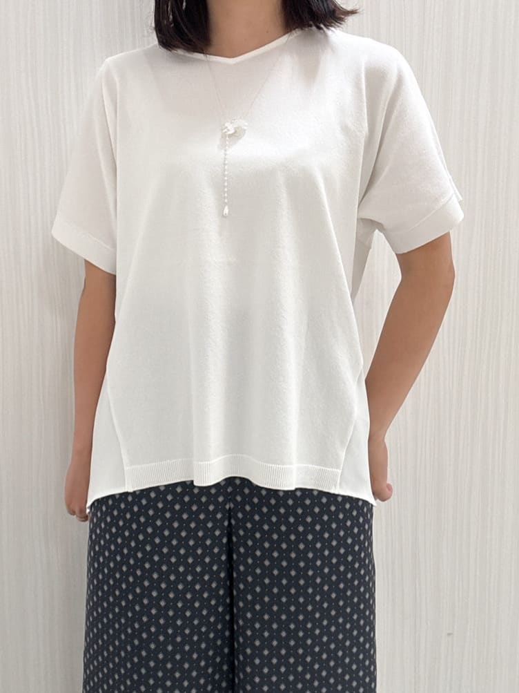 yuさんの「COUP DE CHANCE｜【手洗い可／日本製】小紋柄ワイドパンツ」を使ったコーディネート