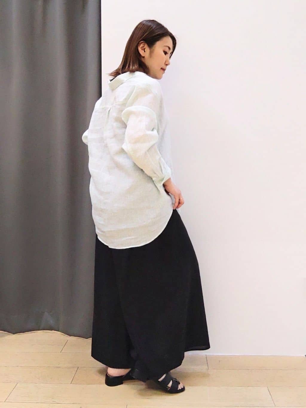 nacoさんの「INDIVI｜【洗える／清涼感◎】ワイドフレアパンツ／スカーチョ」を使ったコーディネート