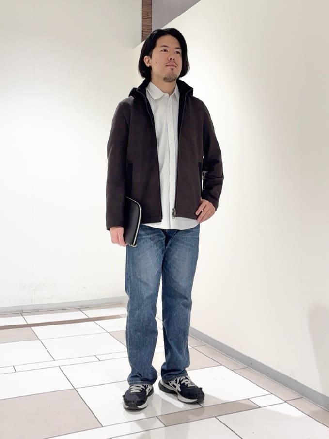 及川さんの「TAKEO KIKUCHI｜【JUST ONE LAYER】ダウンファブリック ジップアップ フード ブルゾン」を使ったコーディネート