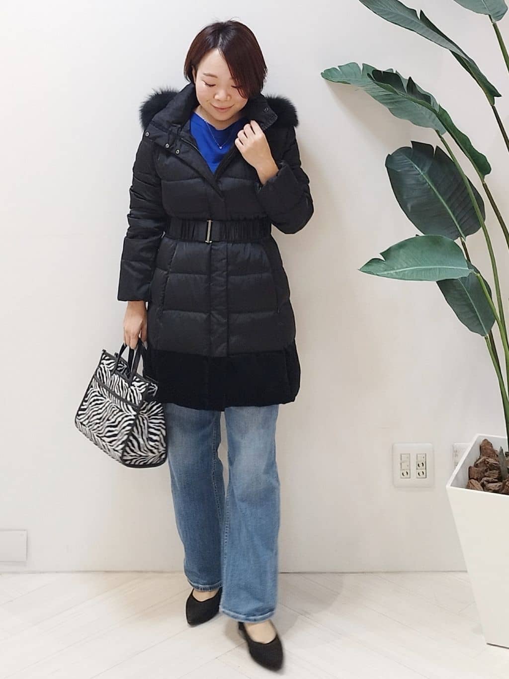 s u g iさんの「UNTITLED｜【ミディ丈】ベルト付ダウンコート」を使ったコーディネート