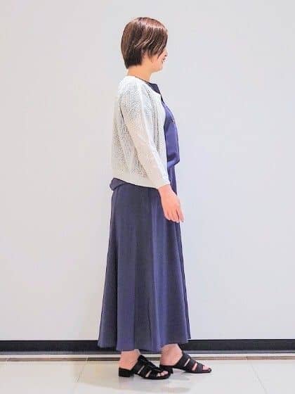 gissyさんの「INDIVI｜◆【合皮】グルカ風デザインミュールサンダル」を使ったコーディネート