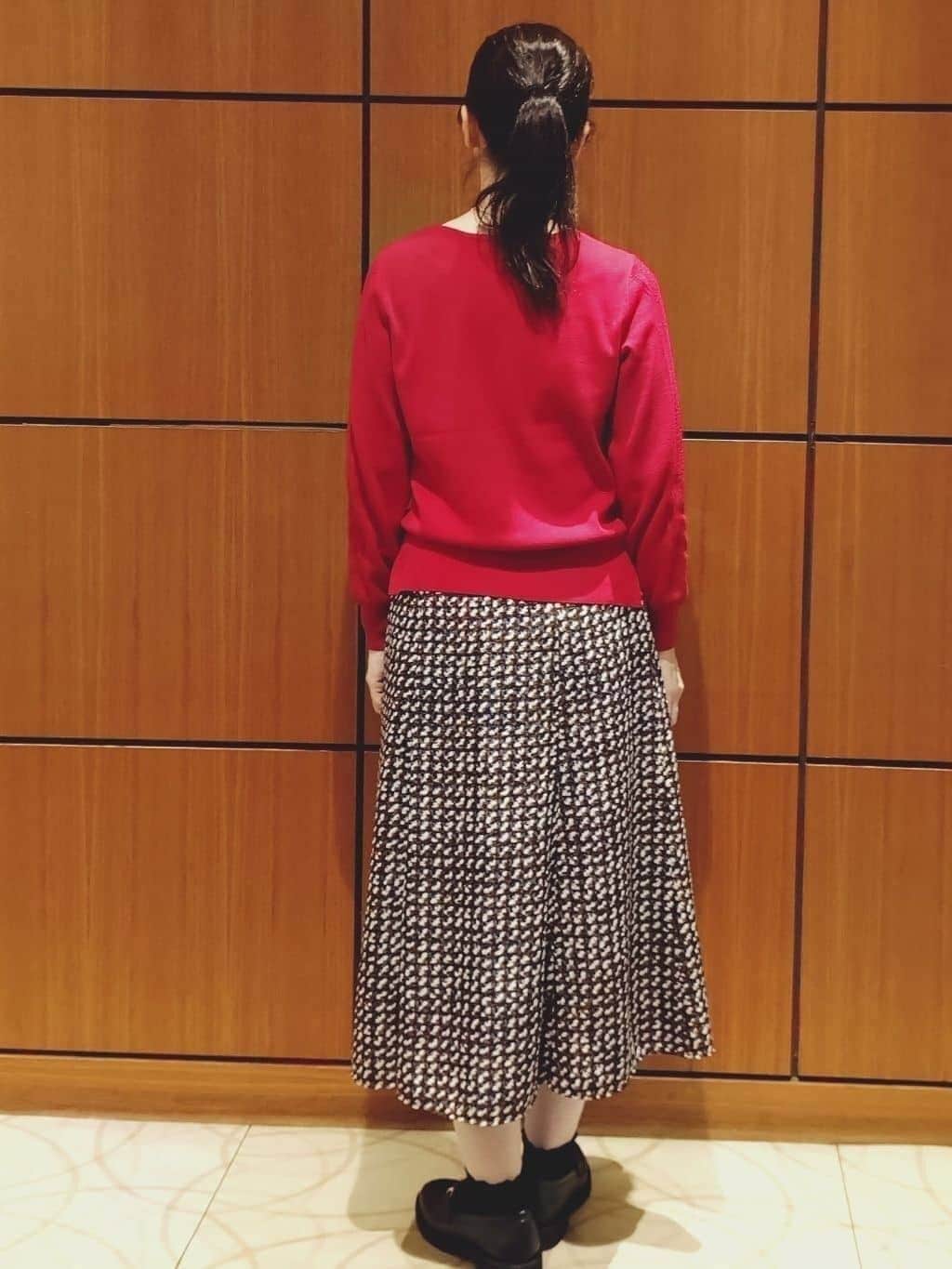 Kさんの「Reflect｜【選べる6色／長く着られる◎】ボートネックニット」を使ったコーディネート