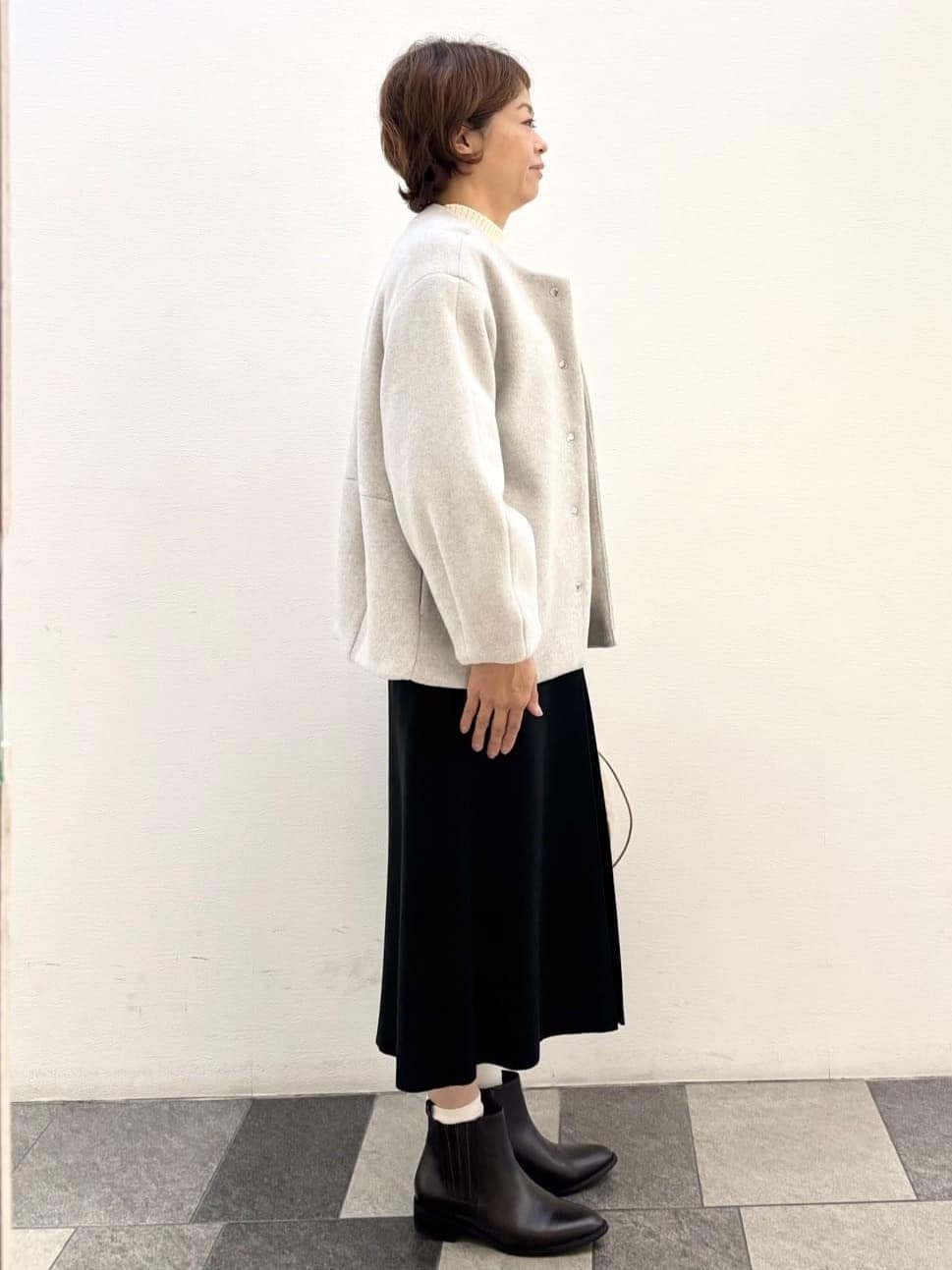 Haruさんの「Dessin｜【洗える】ハイネックベロアモールニット」を使ったコーディネート