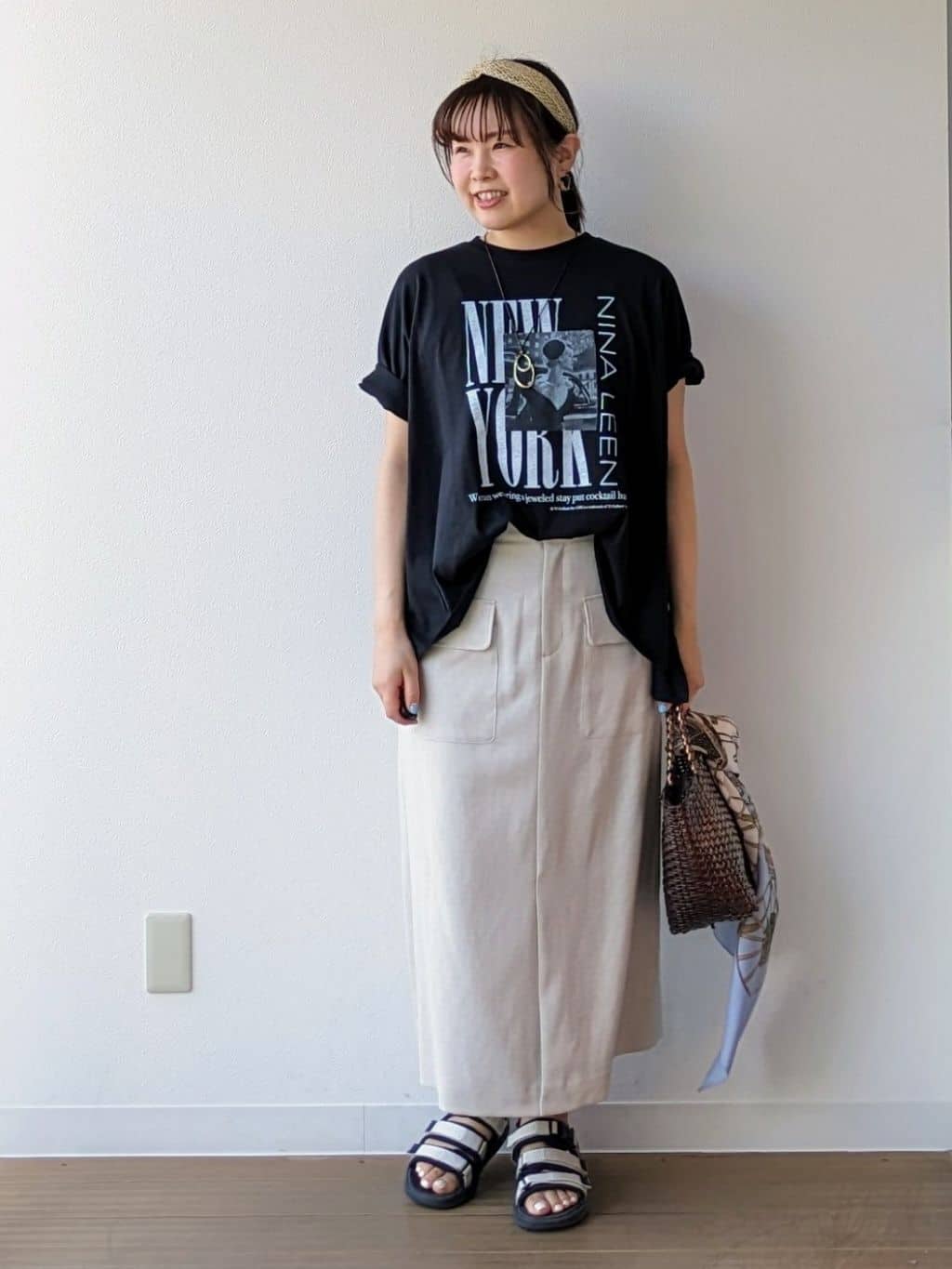 なみきさんの「UNTITLED｜ビッグオーバルネックレス」を使ったコーディネート