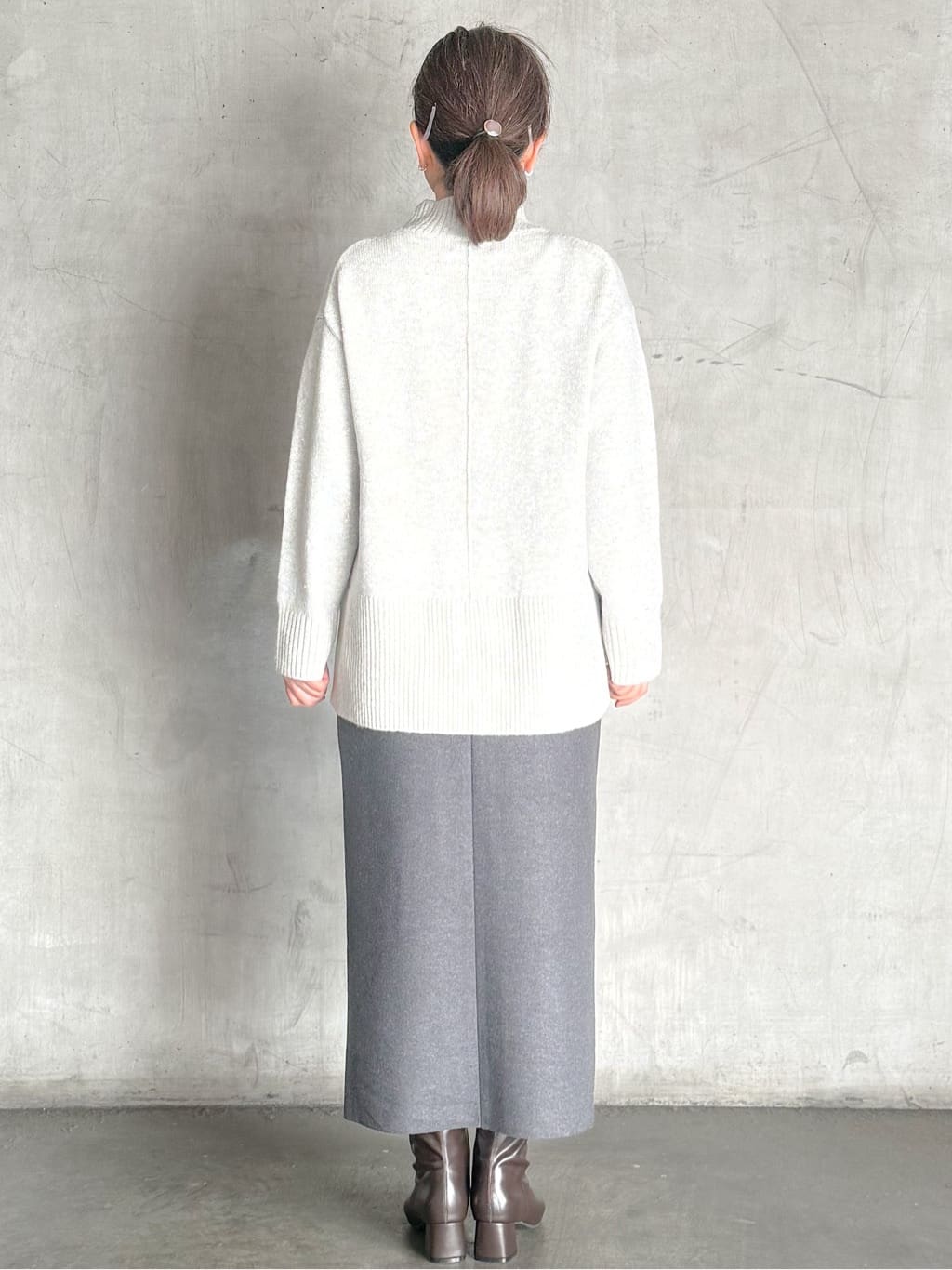 O.Kさんの「OPAQUE.CLIP｜ベーシックショートブーツ【THEシリーズ／抗菌防臭加工】」を使ったコーディネート